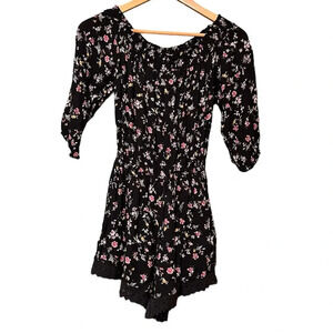Abercrombie & Fitch size small, black and pink romper.